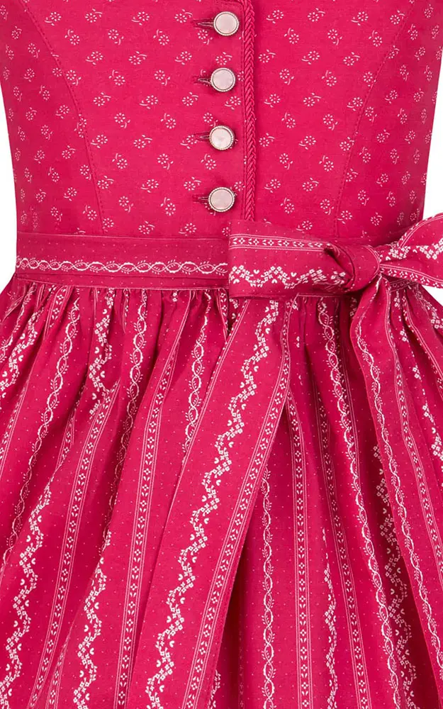 Kinderdirndl Lena mit Schürze, rot