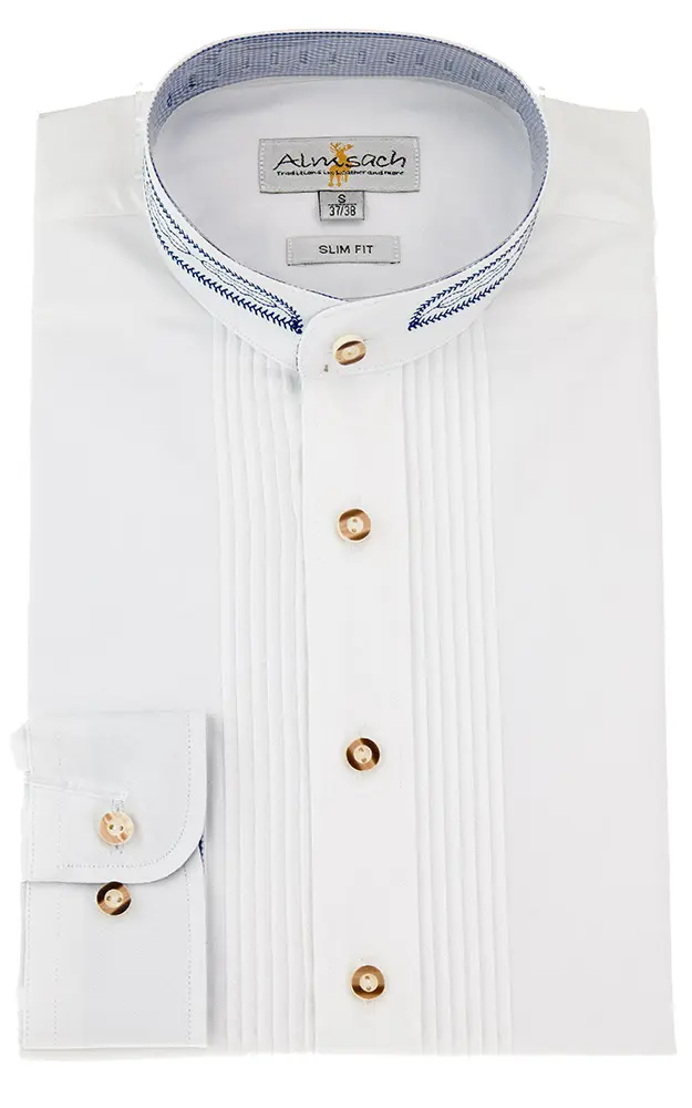 Hemd HE 928, weiß SK Stick blau