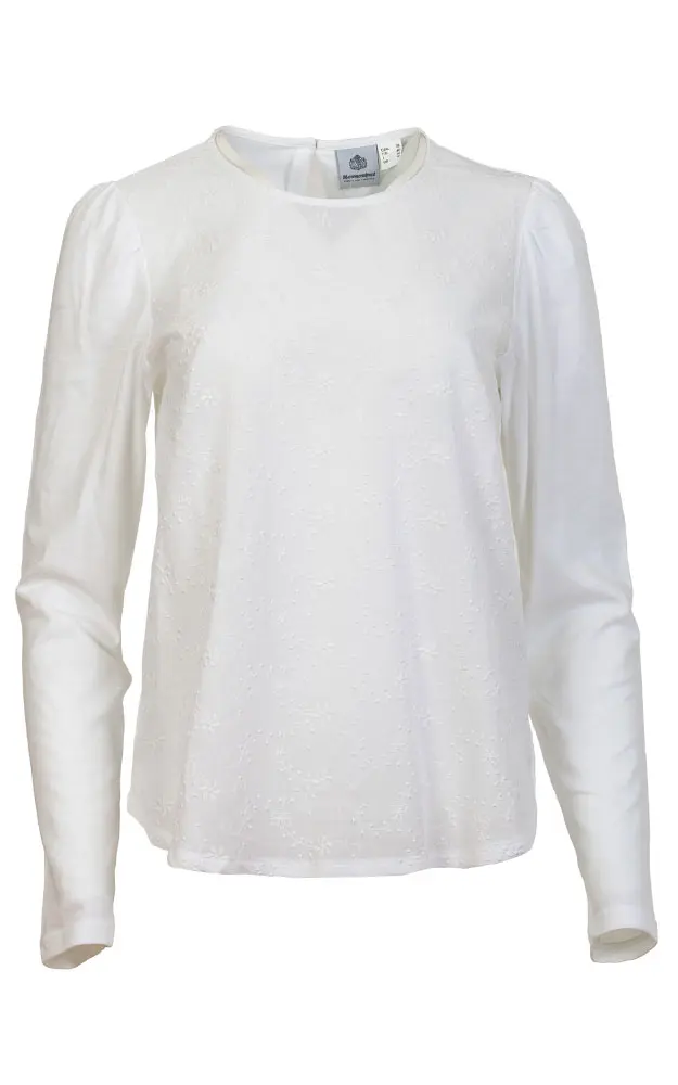 Damen-Shirt Lorena, weiß langarm