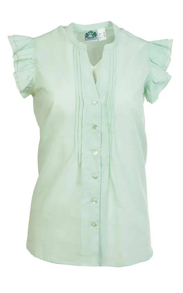 Trachtenbluse Stina, jadegrün