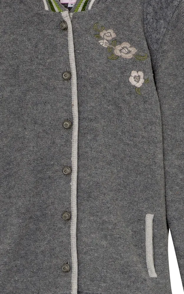 Strickjacke Belheim, hellgrau