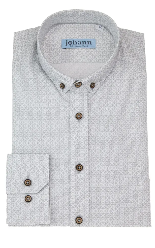 Hemd 3034 10185, grau - Slim fit