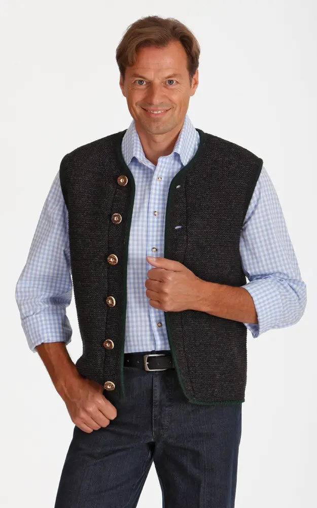 Strickweste Gierli, anthrazit/tanne