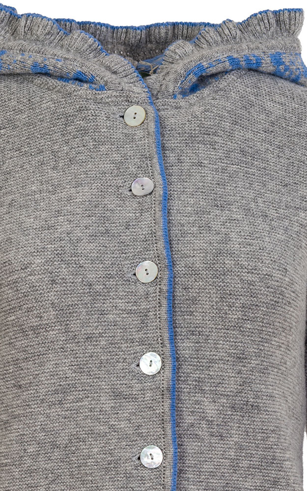 Strickjacke Ora, silber/hellblau