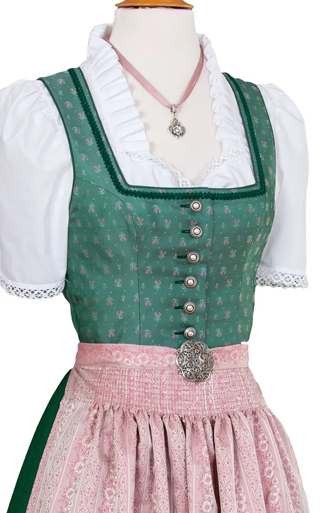 Blusendirndl Bramsee /E grün, ohne Schürze