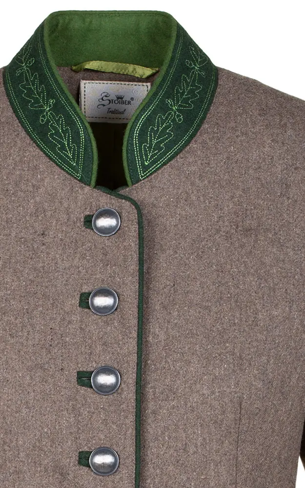 Gehrock Hilda, sepia/grün