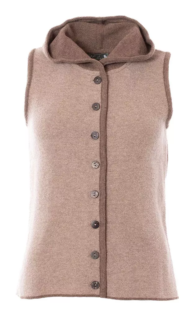 Strickweste Gitti 2, berber/rinde