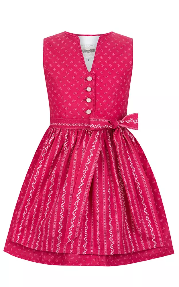 Kinderdirndl Lena mit Schürze, rot