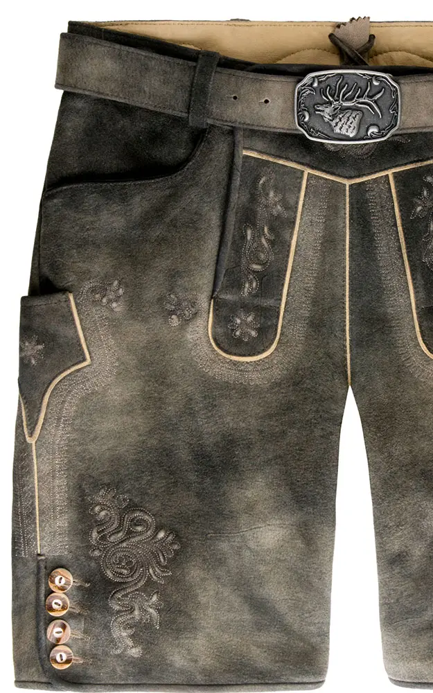 Lederhose Erno mit Gürtel, magma