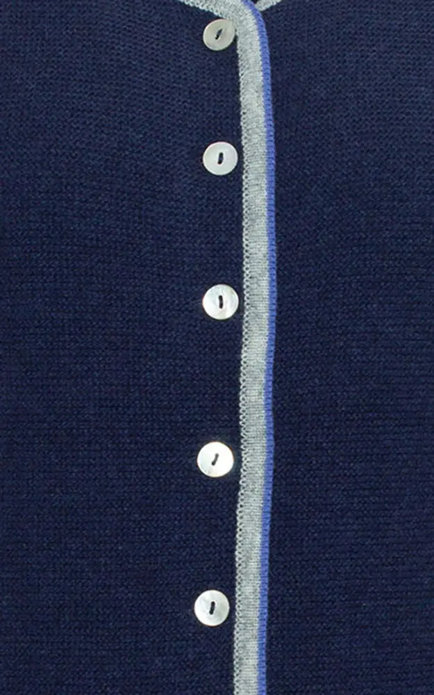 Strickweste Magdi, marine/hellblau