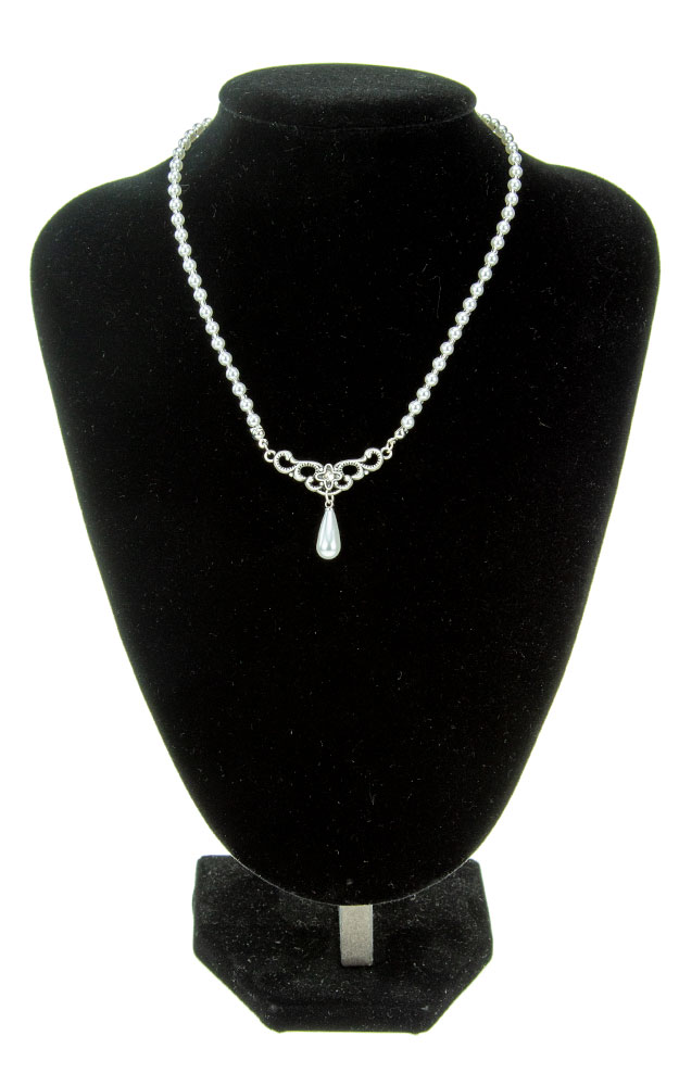 Kette 48305, Perle weiß