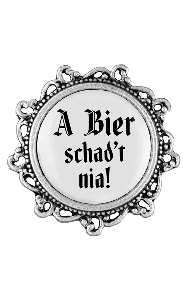 Ansteck-Pin Klassik VZ - A Bier schad't nia