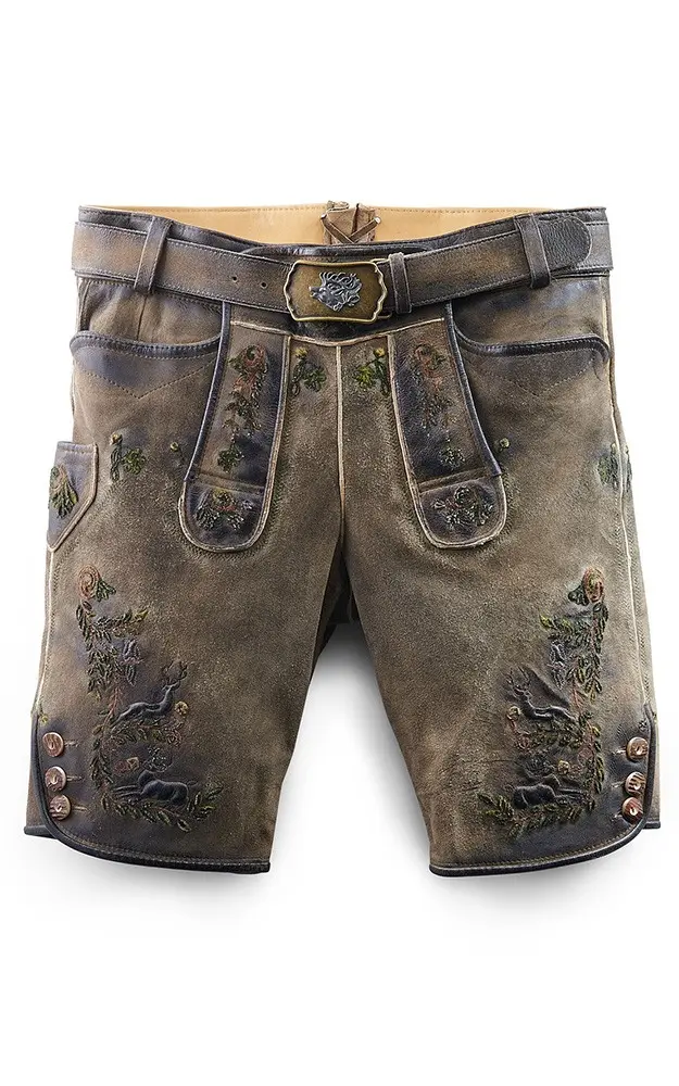 Lederhose Eichinger mit Gürtel, acker kernig