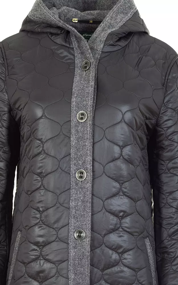 Kurzmantel Vicky, schwarz/anthrazit