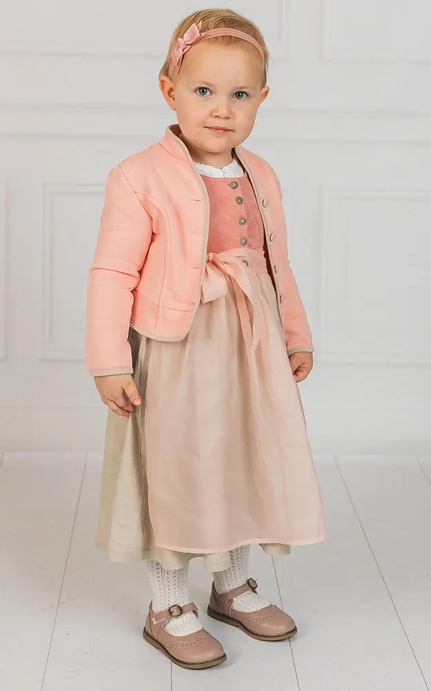 Baby-Jacke, lachs/grau