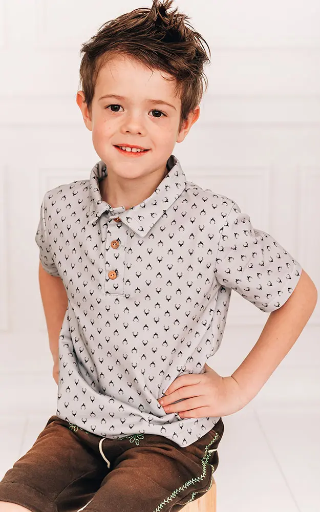 Baby-Body Castor kurzarm, grau