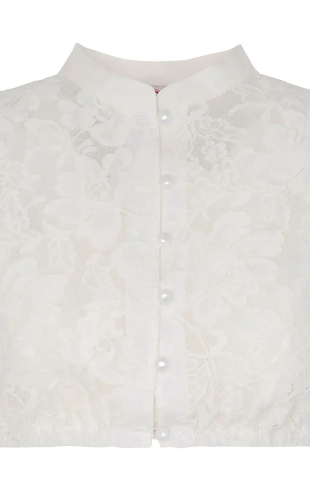 Dirndlbluse Kassandra, creme Spitze