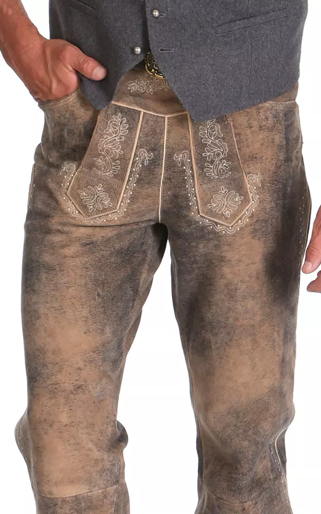 Lederhose Daniel, antikbraun