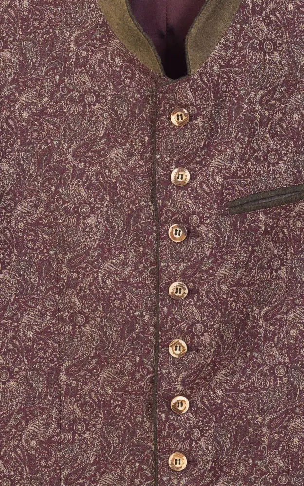 Weste Bayreuth 9333, weinrot - Slim-fit