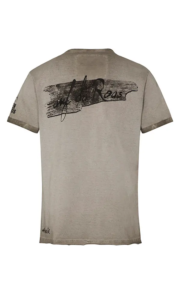 T-Shirt Alpenbiker, beige/grau