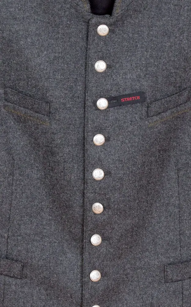 Weste Ansbach, anthrazit Stretchrücken