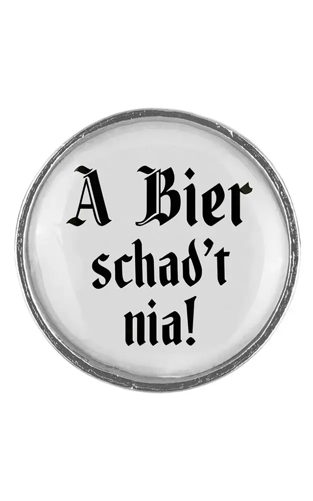 Ansteck-Pin Klassik - A Bier schad't nia