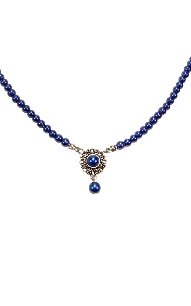 Kette Helena, Perle blau