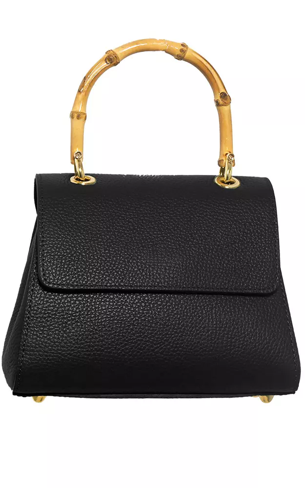 Tasche Bambus, schwarz