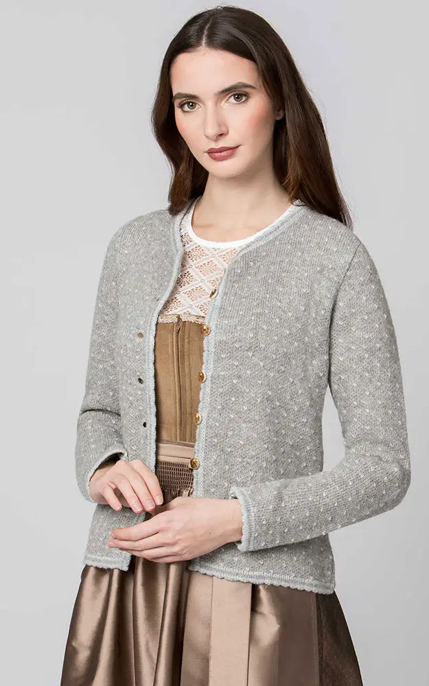 Strickjacke Betty, hellgrau