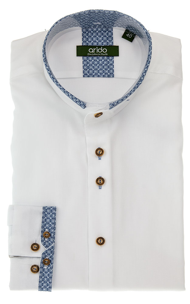 Hemd 2807H, weiß/blau SK - Slim fit