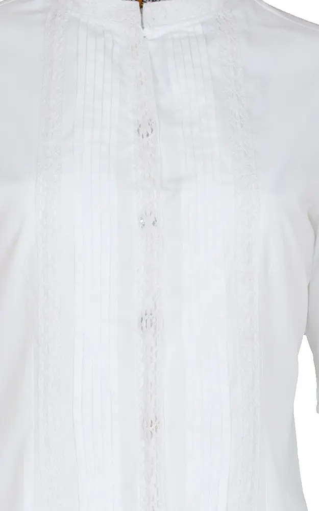 Trachtenbluse 28, weiß