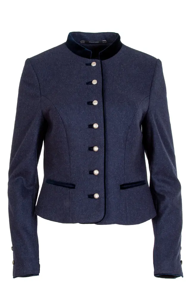 Jacke Blauberg, dunkelblau/Samt blau