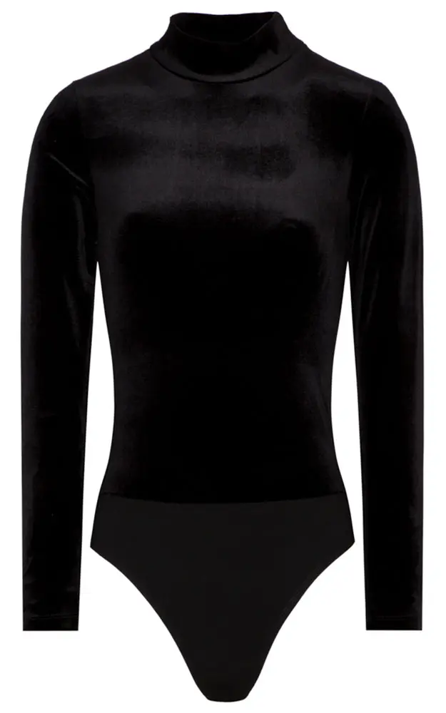 Trachtenbody Samt 72007, schwarz