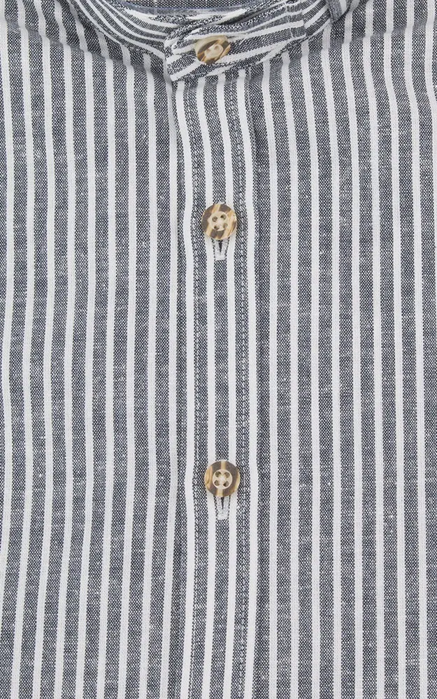 Hemd 11861 301180, grau/weiß gestreift