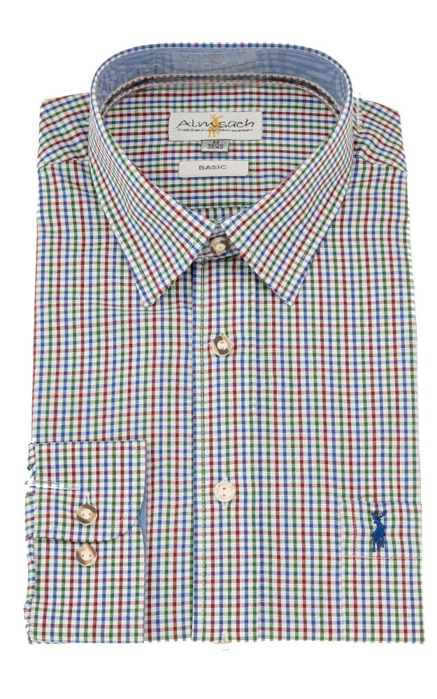 Hemd Benno, # blau/grün/rot