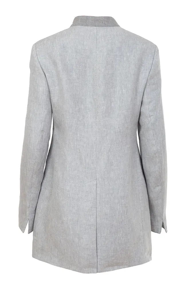 Gehrock Alm 6507A, hellgrau Fischgrat