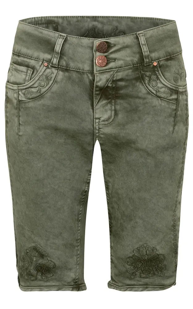 Damen Jeans Short, tanne