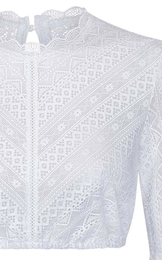 Dirndlbluse Vicki, weiß