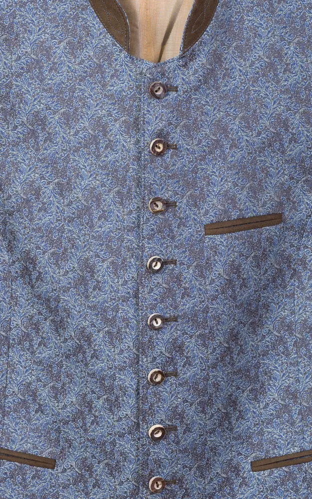 Weste 3552, grau/blau
