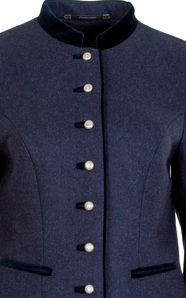 Jacke Blauberg, dunkelblau/Samt blau