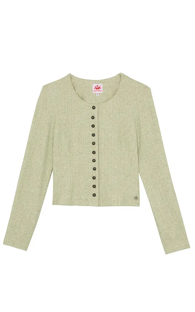 Jacke Dietzing, hellgrün Strickoptik