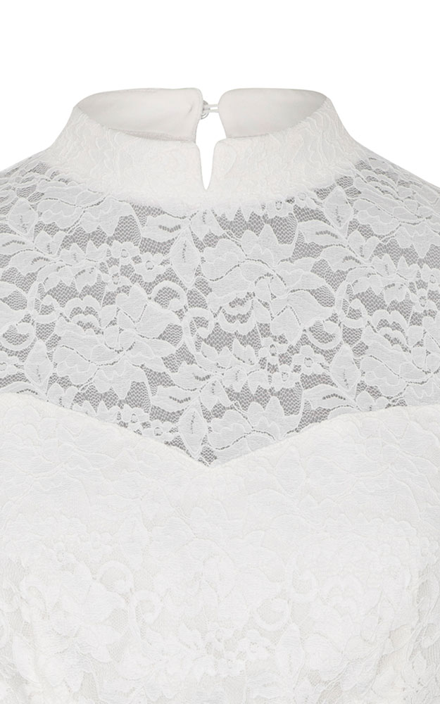 Dirndlbluse Andora, offwhite ärmellos