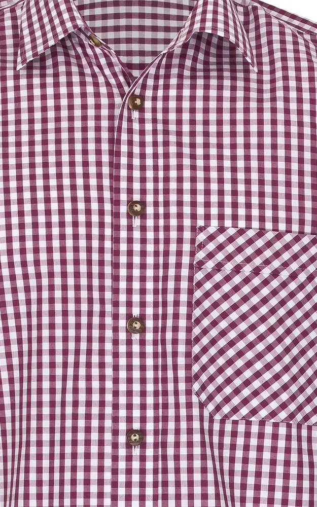 Hemd Cortina, # beere/wß Kurzarm