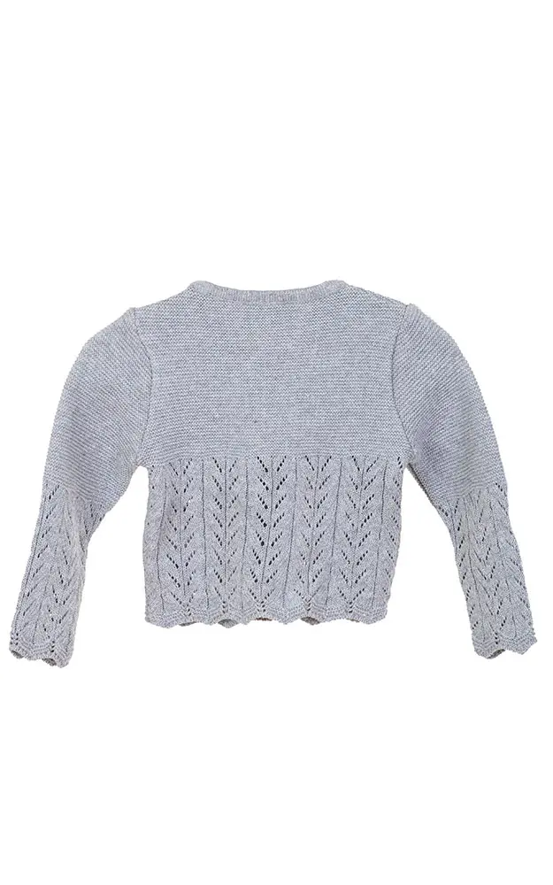 Kinder-Strickjacke Immi, grau