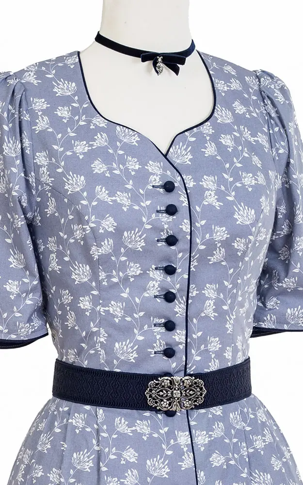 Kleid Grassau /E blau, ohne Schürze