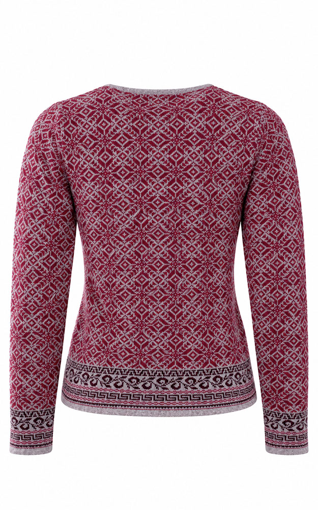 Strickjacke Paige, anthrazit/dahlie