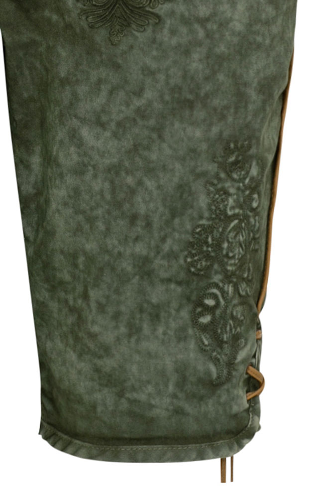 Stofflederhose Trachtenjeans , armygrün