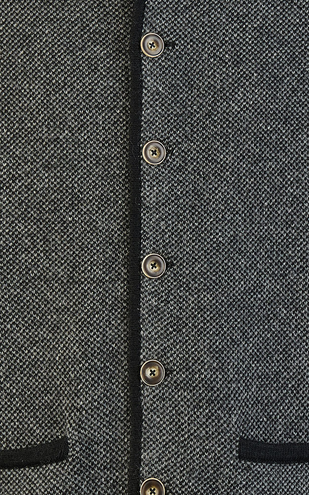 Strickjacke Gröben, grau/schwarz