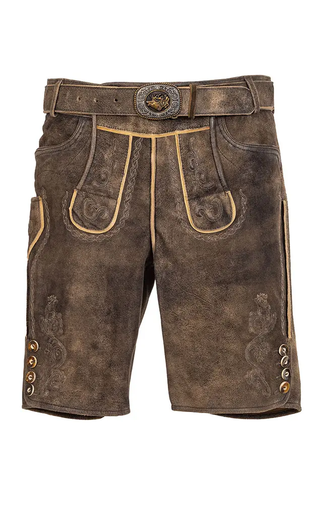 Lederhose Fuschlsee mit Gürtel, marlin