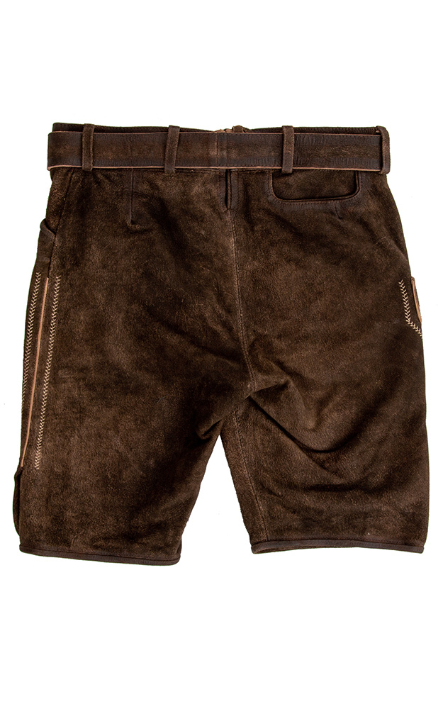 Lederhose Albstadt mit Gürtel, erde antik